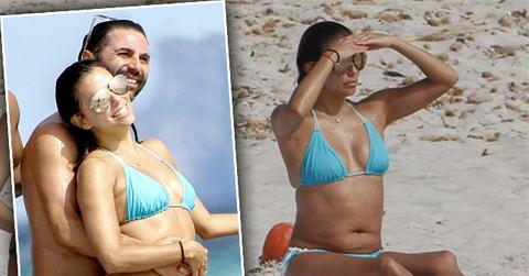 eva longoria bikini baby bump photos