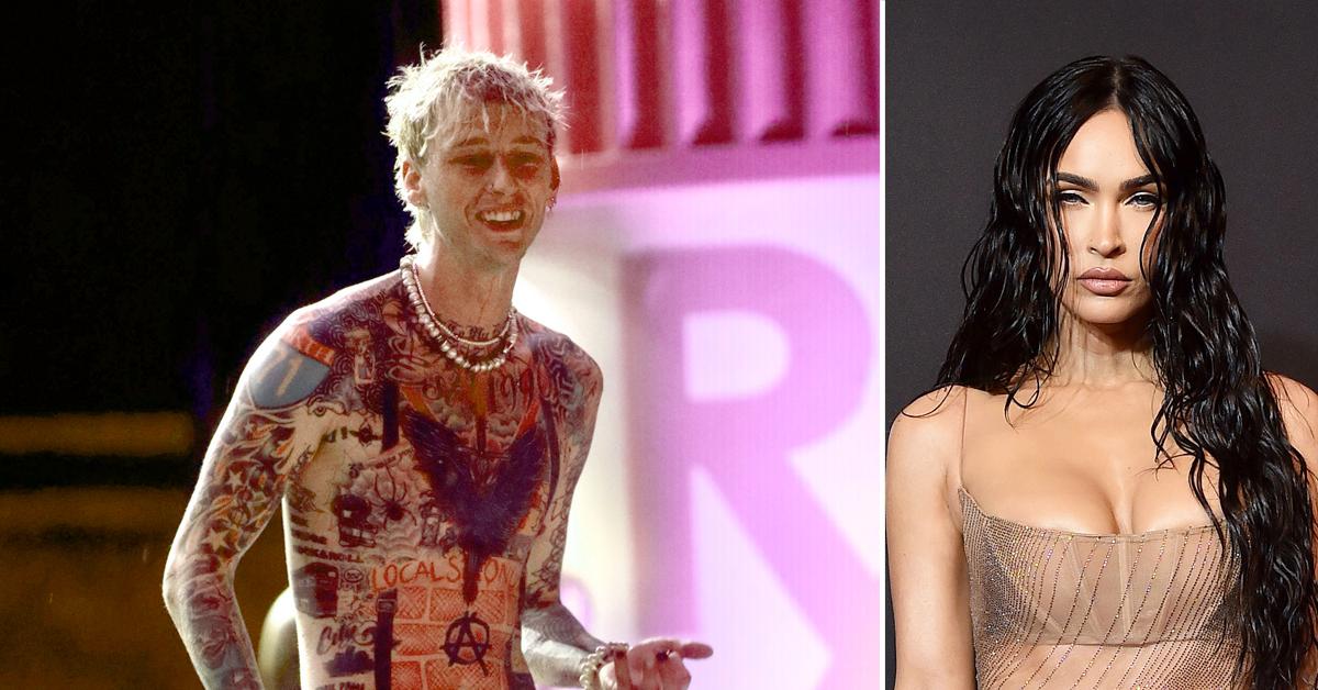 machine gun kelly back on stage stubbs amphitheatre photos punches fan megan fox louder than life