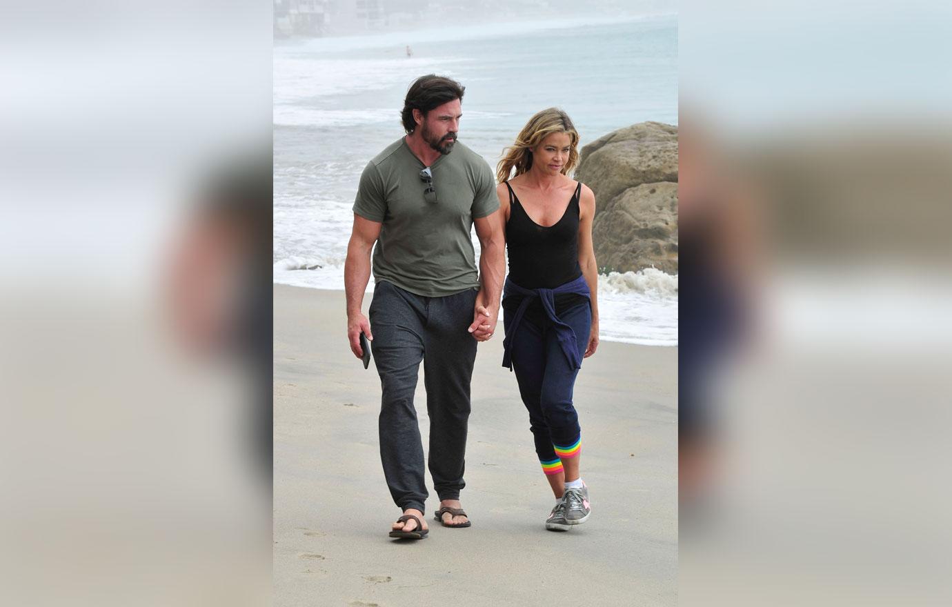 Denise Richards & Aaron Phypers Show Pda On Beach Honeymoon