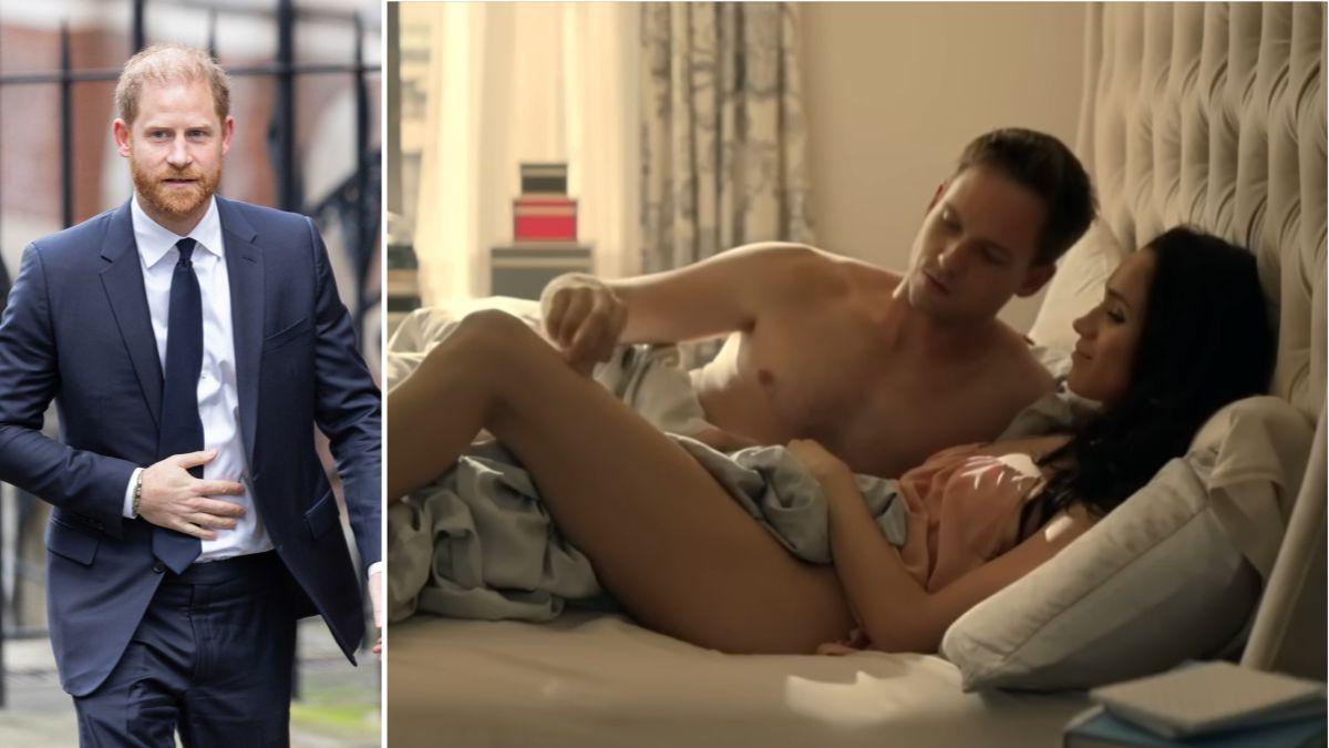 Photo of Prince Harry, Meghan Markle and Patrick J. Adams