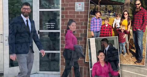 David Eason Jenelle Evans with Inset of The Couple with Their Children