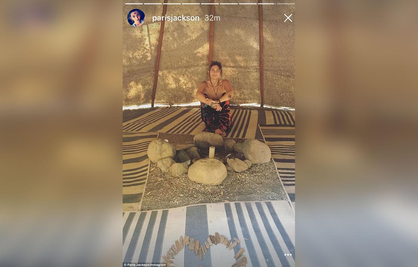 //paris jackson moves lives hippie hideaway teepee