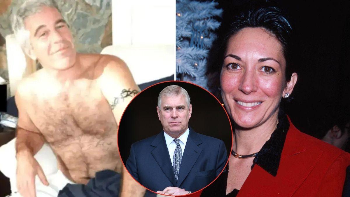 Photo of Andrew Windsor, Jeffrey Epstein and Ghislaine Maxwell