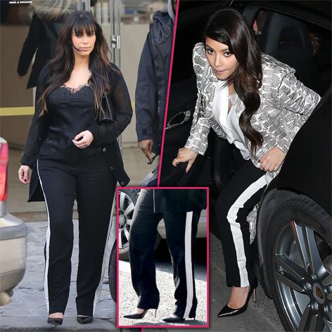 How Sensible! Kim Kardashian Recycles Her Pregnancy Pants In Paris From Day  To Night