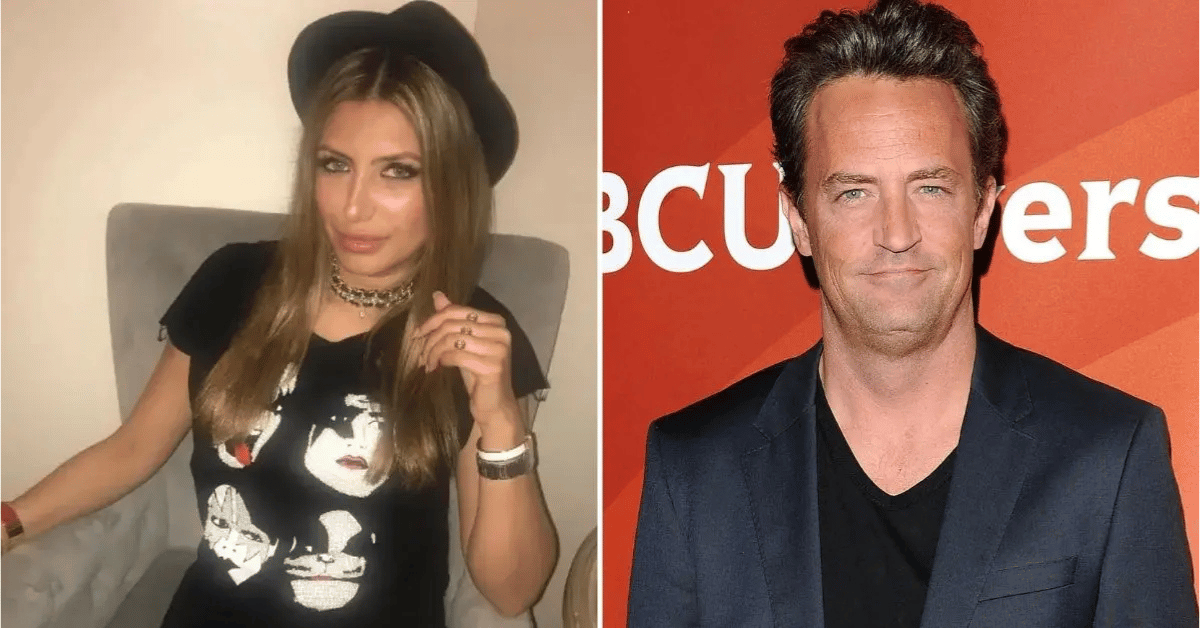 Split photo of Jasveen Sangha, Matthew Perry