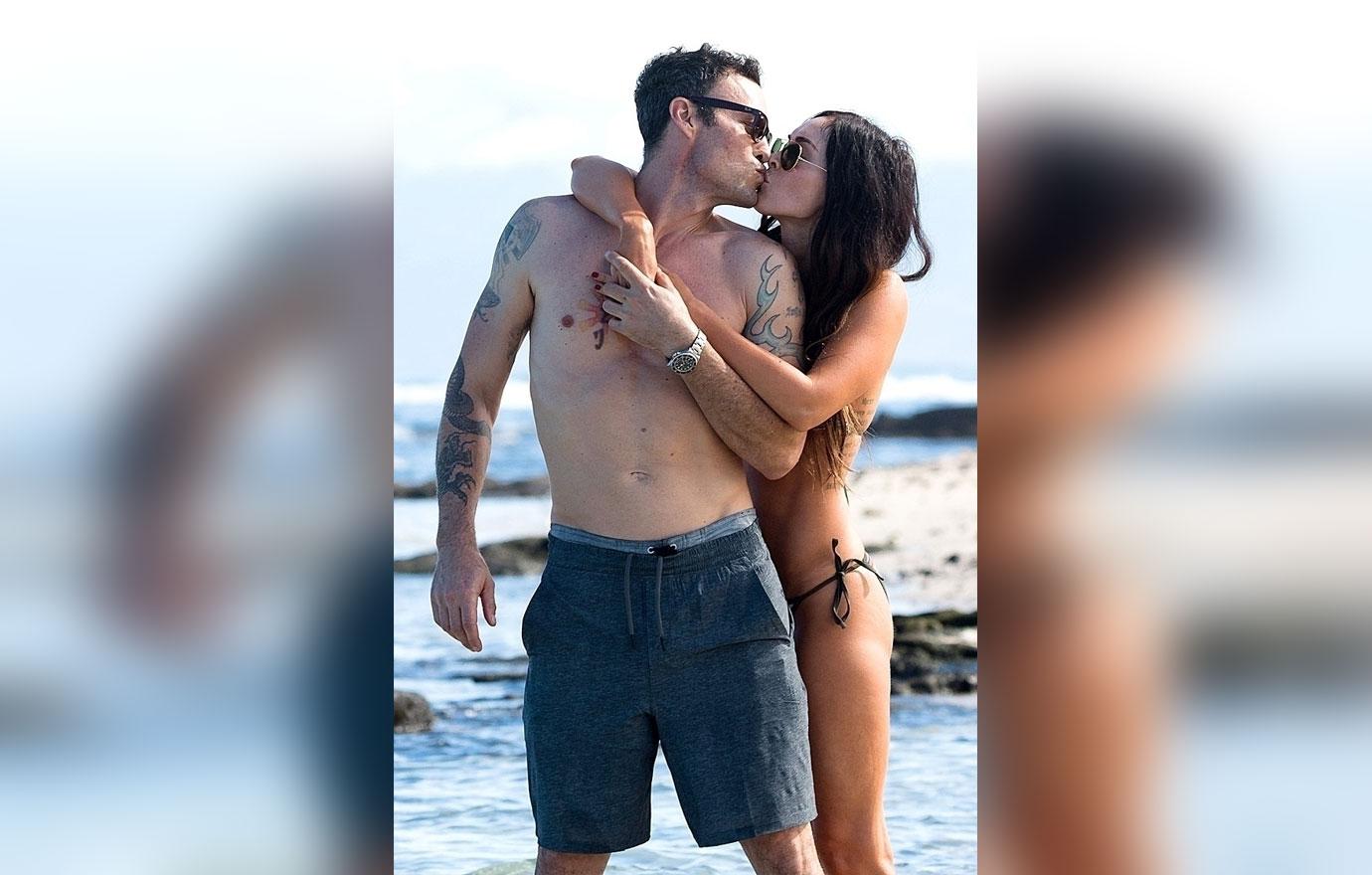 Megan Fox Bikini Husband Kiss