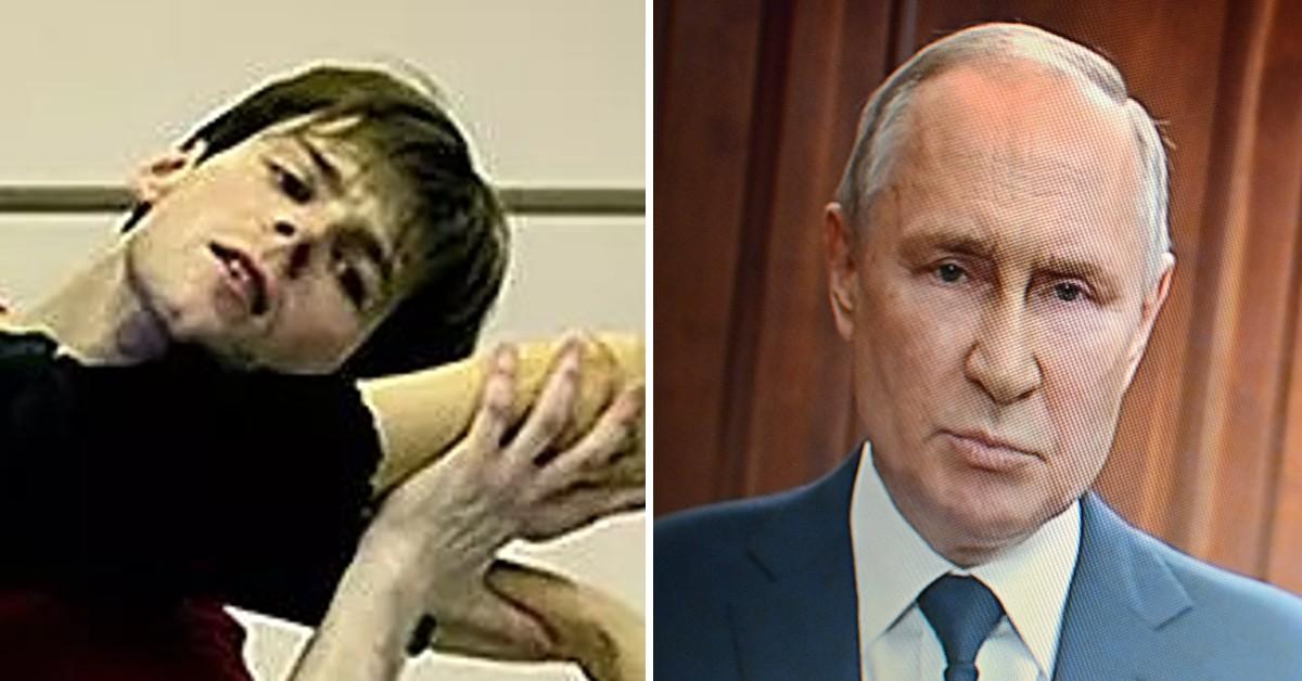 Split photos of Vladimir Shklyarov and Vladimir Putin.