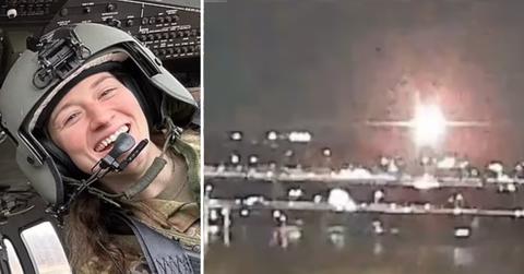 Split photo of Captain Rebecca Lobach, DC crash