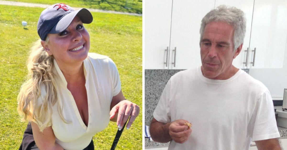 Split photos of Beatrice Keul and Jeffrey Epstein