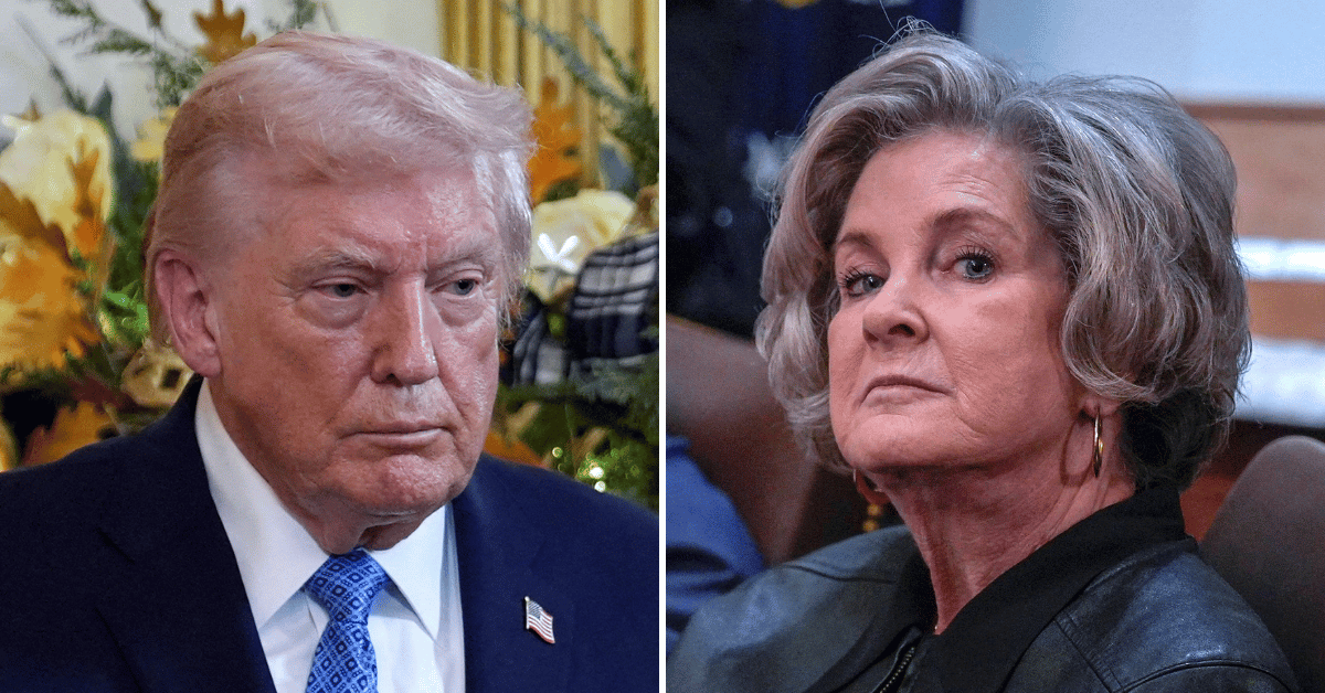 Split photo of Donald Trump, Susie Wiles