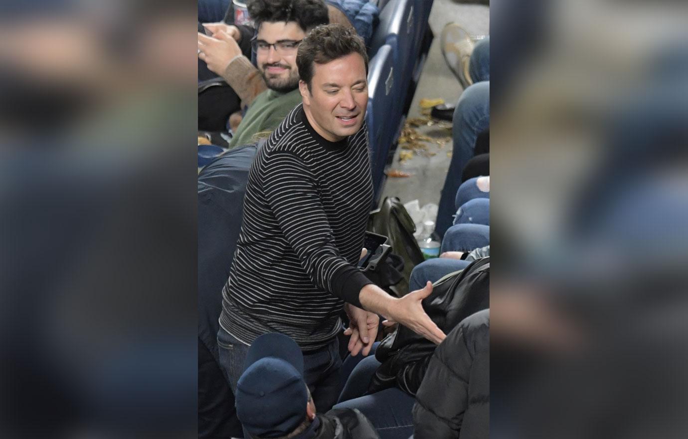 Jimmy Fallon Drinking Beer Baseball