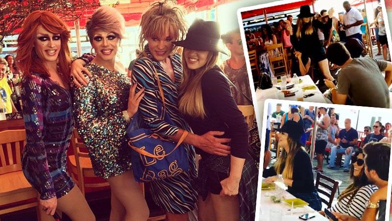 //khloe kardashian drag queens fire island pp