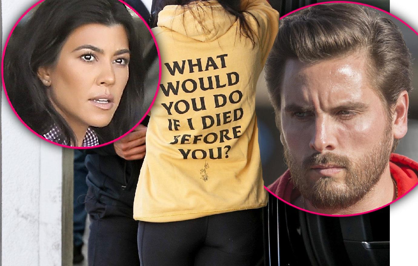 Did Kourtney Kardashian Send Message To Scott Disick On Sweatshirt