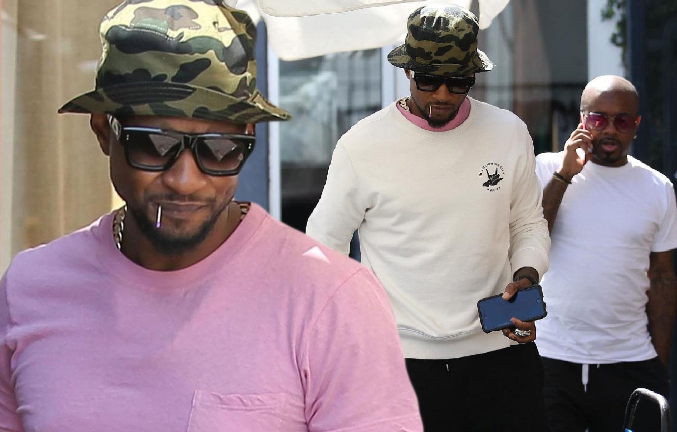 Usher With Pal Jermaine Dupri Amid Herpes Scandal