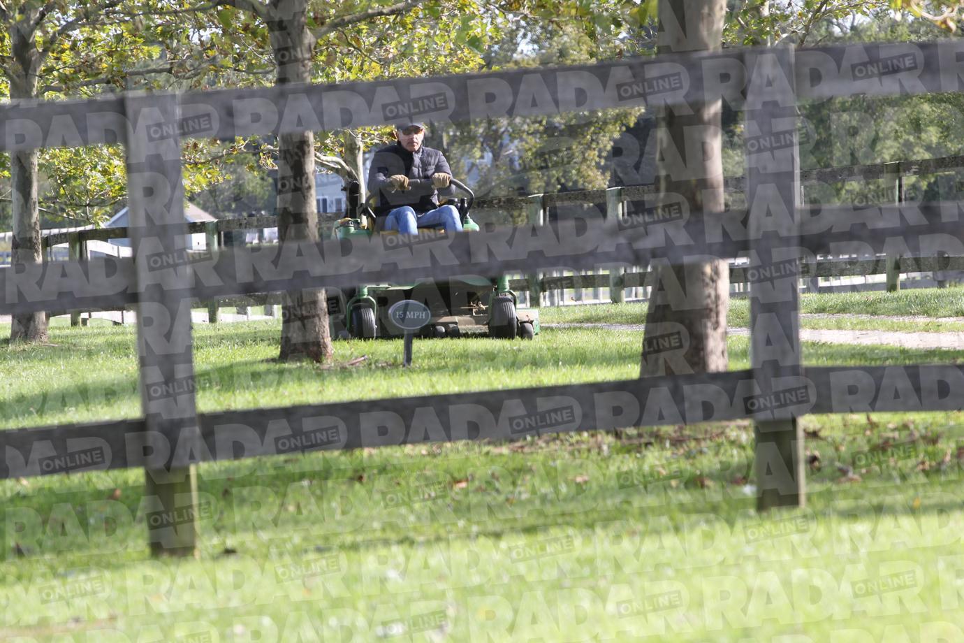 Matt Lauer Bored & Mowing Lawn