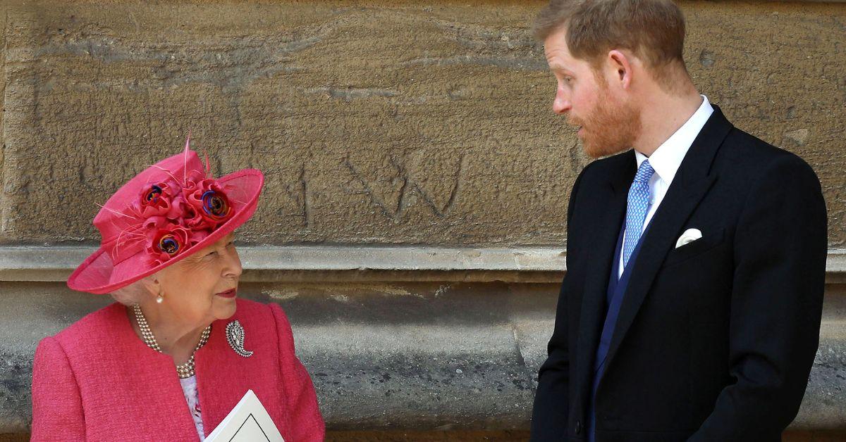 Photo of Prince Harry and Queen Elizabeth
