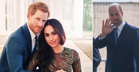 Split photo of Prince Harry, Meghan Markle and Prince William