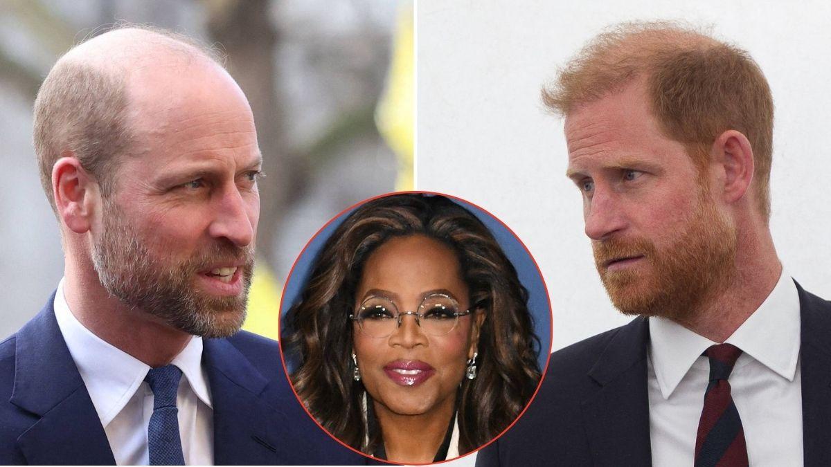 picture of Prince William, Prince Harry and Oprah Winfrey 