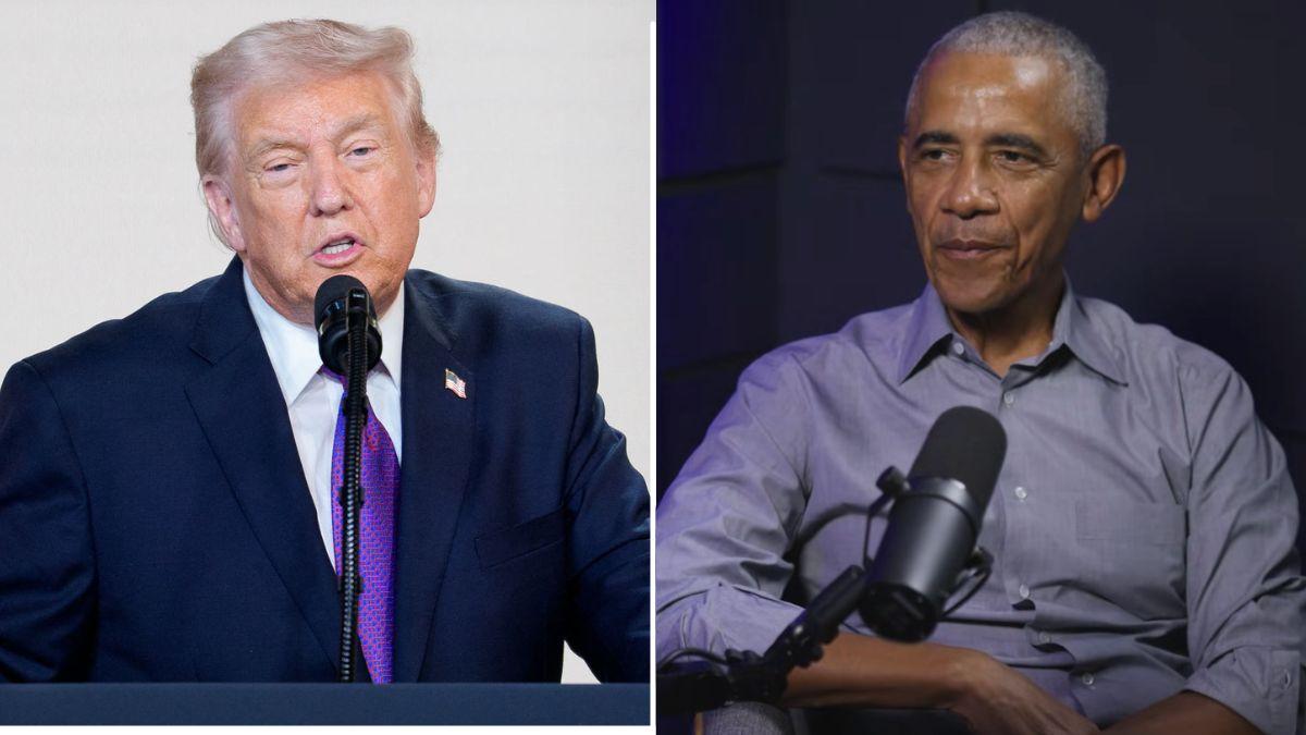 split image of Donald Trump and Barack Obama