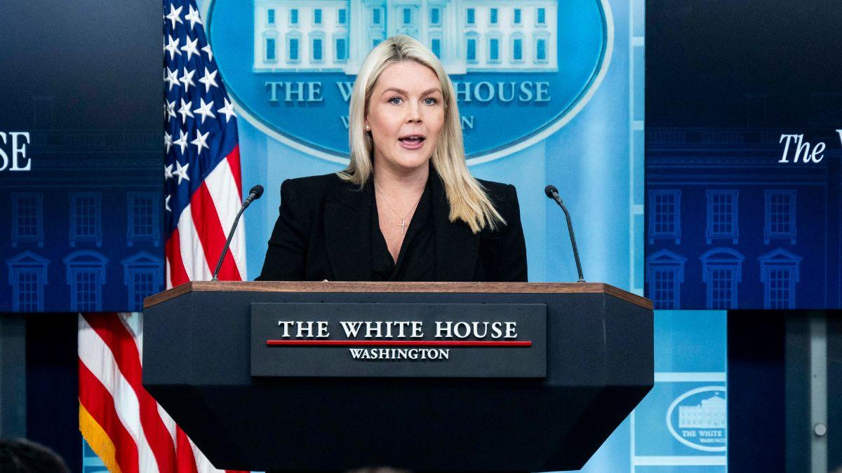 image of The White House press secretary described her role as 'temporary.'