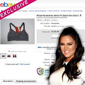 //khloe kardashian selling ebay