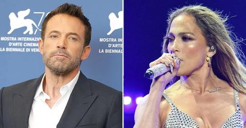 Split photo of J.Lo and Ben Affleck