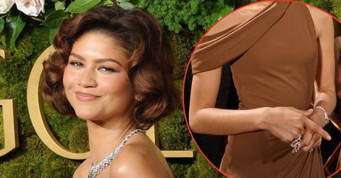 Zendaya was spotted wearing what appeared to be a wedding band next to her engagement ring at the Oscars.