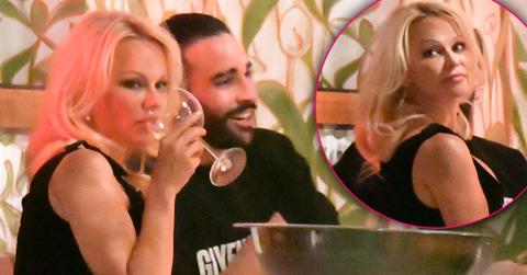 Pamela Anderson Face Adil Rami Dinner Date
