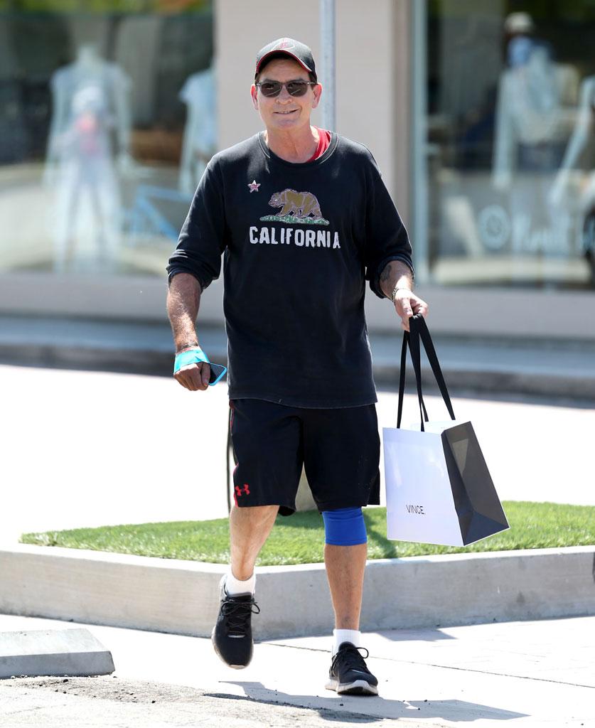 Charlie Sheen HIV Positive Bandage Hand Leg