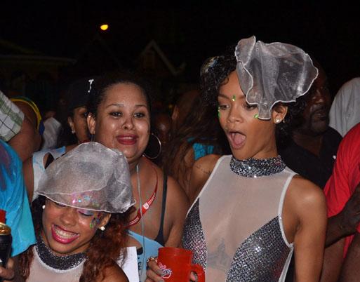 Rihanna Parties Hard At Carnival In Barbados