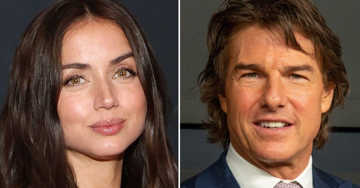 Split photo of Ana de Armas and Tom Cruise.