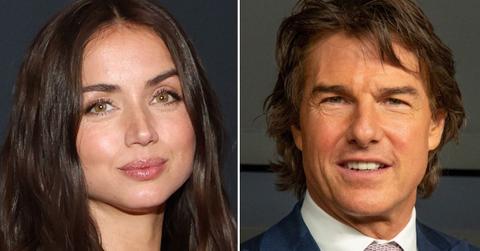 split photo of Ana de Armas, Tom Cruise