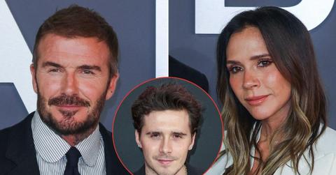 picture of David Beckham, Brooklyn Beckham and Victoria Beckham