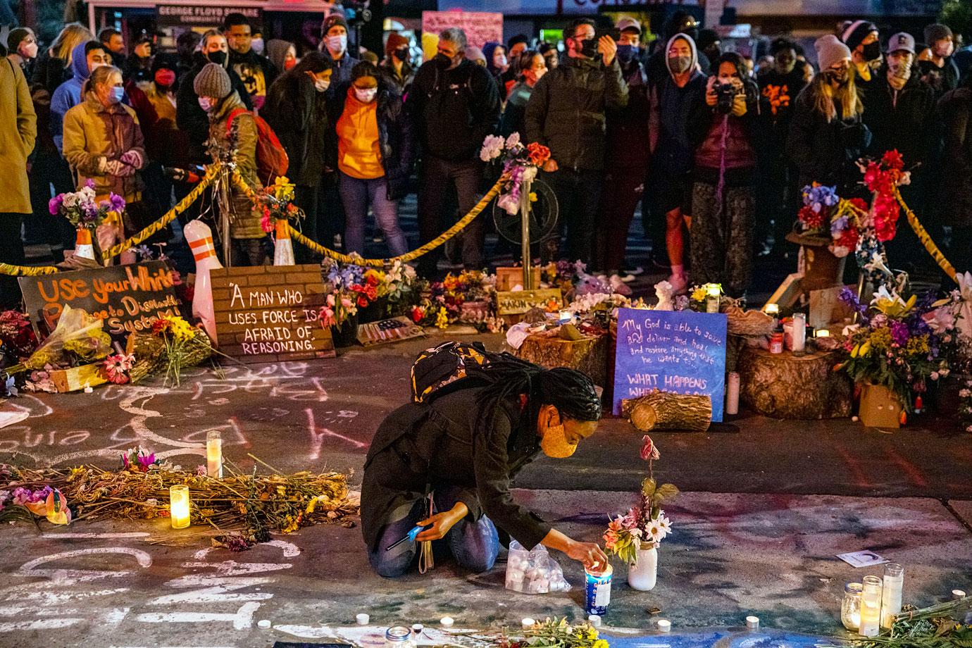 minneapolis cops shoot black man tear gas protestors george floyd square r