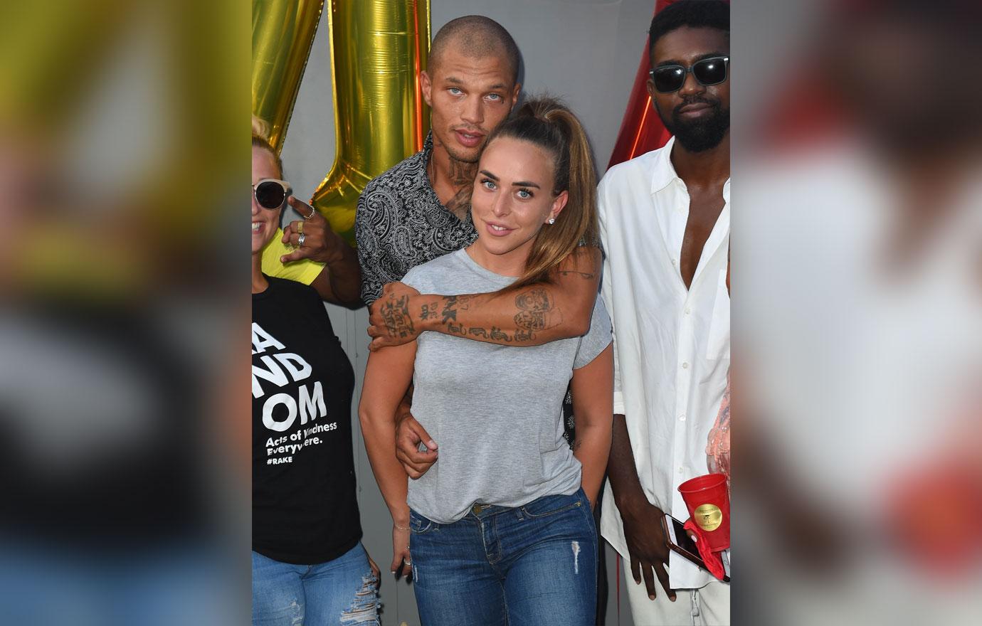 Chloe Green And Jeremy Meeks PDA At Hurricane Harvey Fundraiser