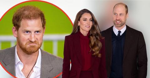 Split photos of Prince Harry, Prince William and Princess Catherine