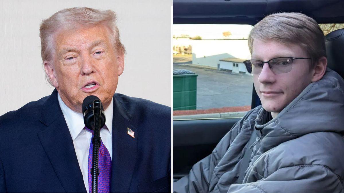 split image of Donald Trump and Austin Martin