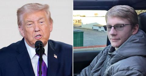 split image of Donald Trump and Austin Martin