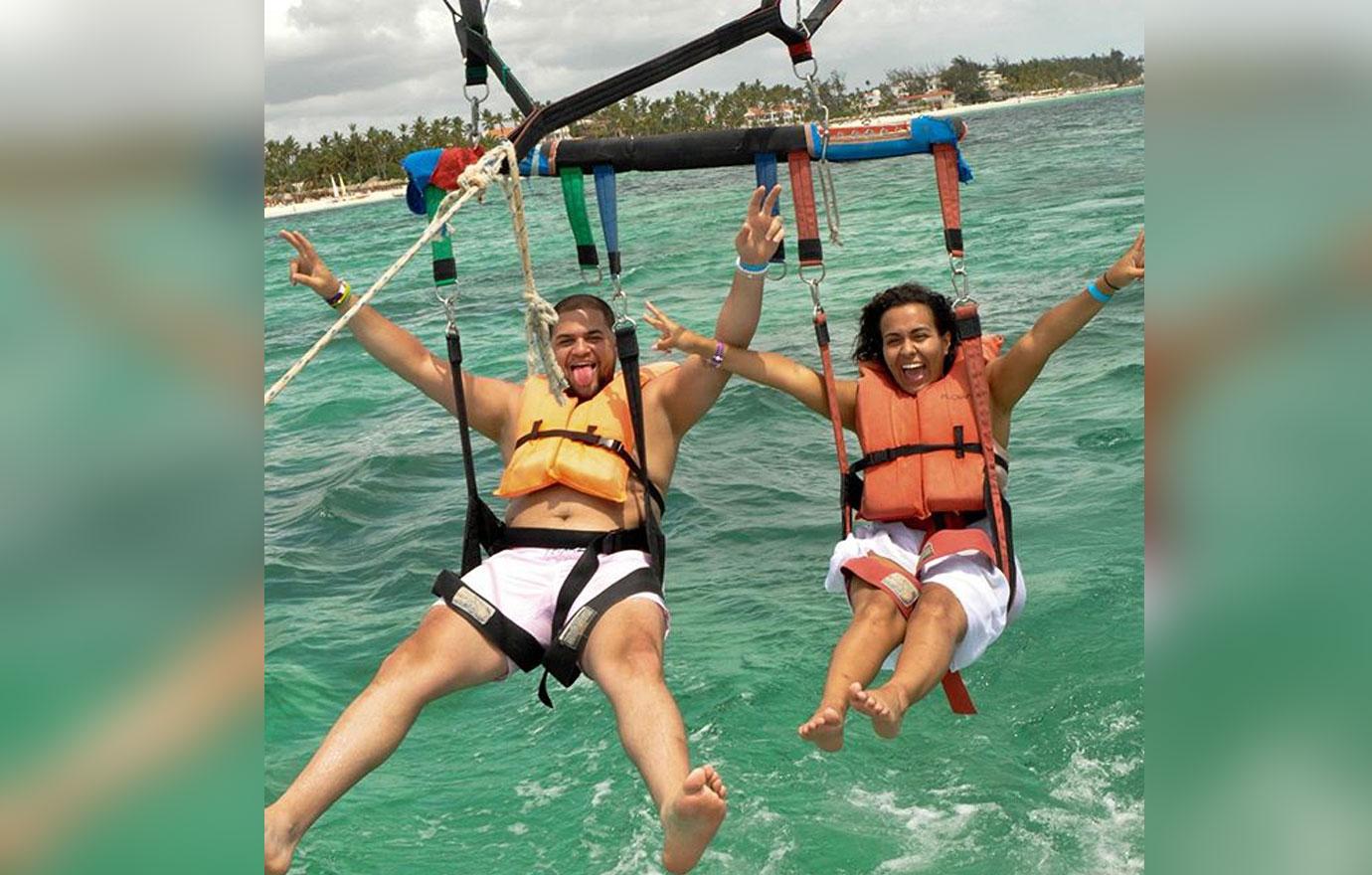 John Rodriguez and Briana Dejesus having fun at the beach.