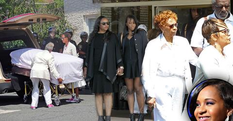 //guests attending bobbi kristina brown new jersey funeral service pp