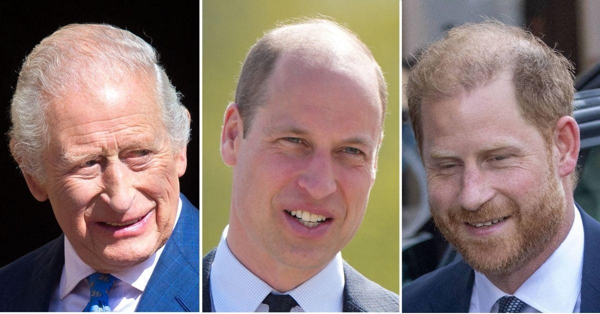 Picture of King Charles, Prince William and Prince Harry