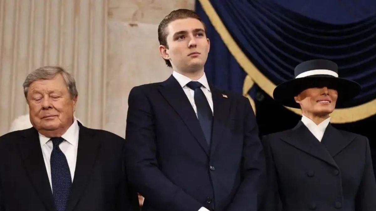 Photo of Barron and Melania Trump
