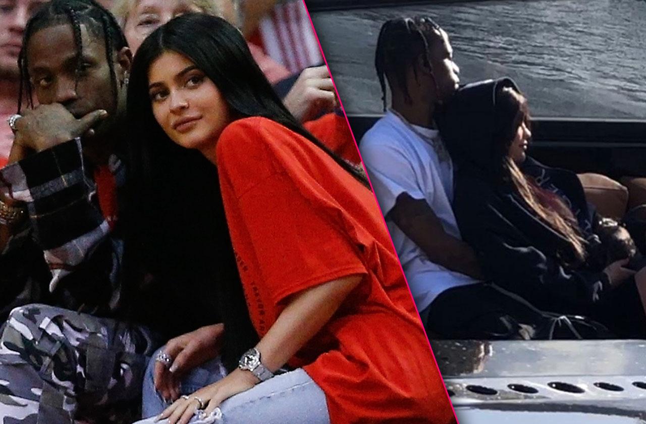 Travis Scott & Kylie Jenner Go On Miami Vacation After Baby