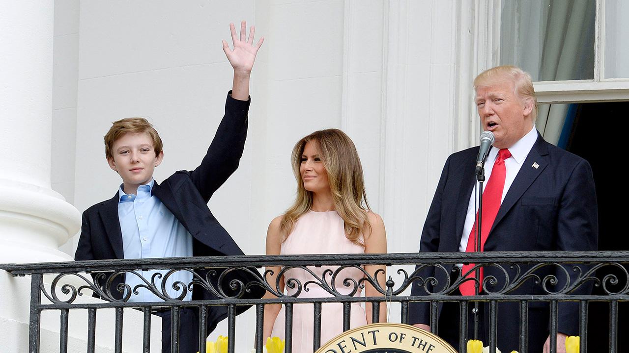 Photo of Donald Trump, Barron Trump, Melania Trump