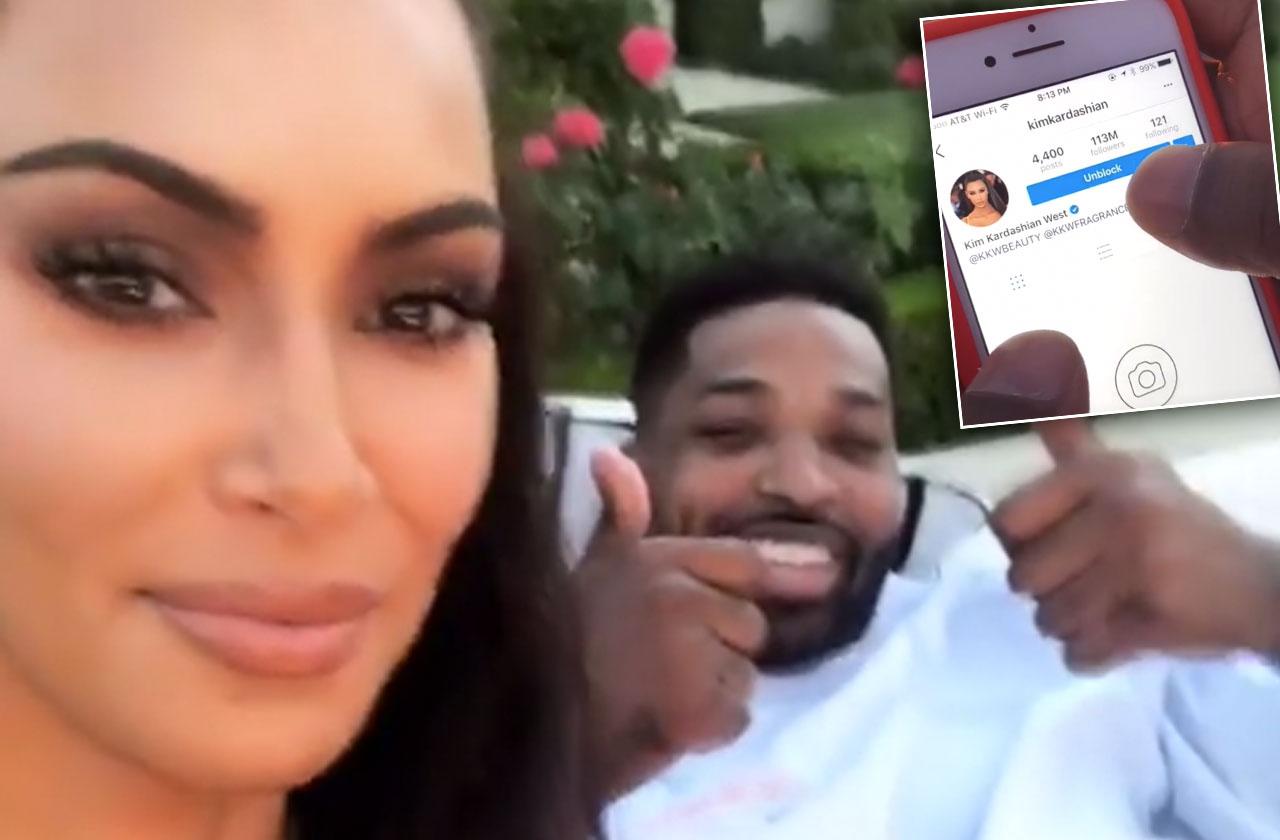 Kim Kardashian Forces Tristan Thompson To Unblock Her From Instagram