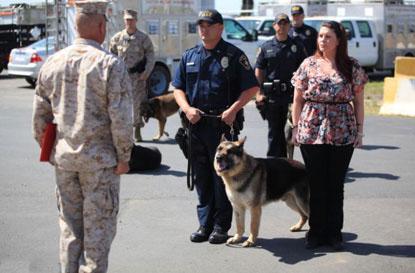 Retirement Ceremony For Military Dog Sgt Rex And Saved From Death By ...