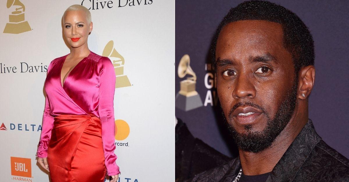 Split photo of Amber Rose and Sean 'Diddy' Combs