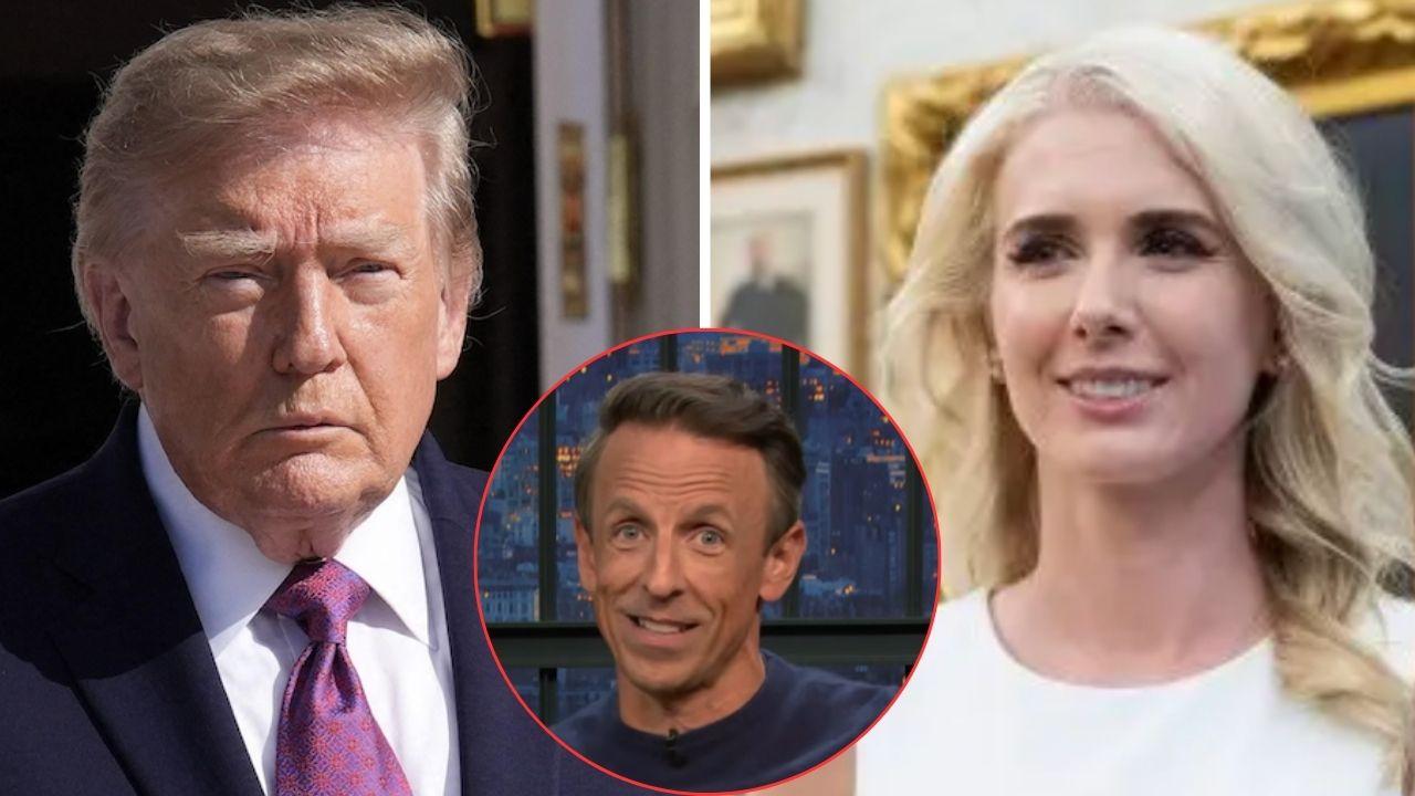 Photo of Donald Trump, Natalie Harp, Seth Meyers