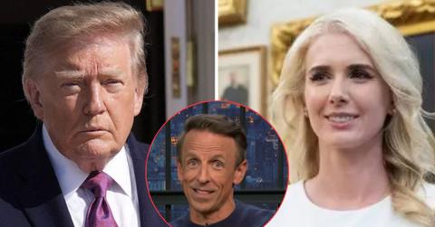 Photo of Donald Trump, Natalie Harp, Seth Meyers