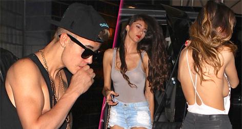 //bieber partying nyc  square